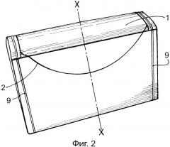 Гибкая упаковка в форме параллелепипеда с ломким участком (патент 2469936)
