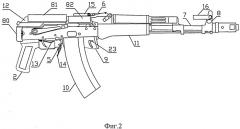 Автоматическое оружие с комбинированной схемой применения (варианты) (патент 2485429)