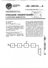 Способ автоматического регулирования мощности электростанций при их параллельной работе (патент 1081734)