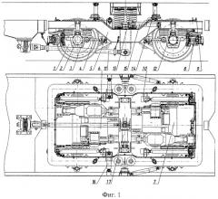 Тележка рельсового транспортного средства (варианты) (патент 2438897)