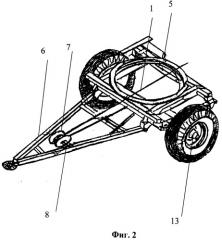 Тросовый увеличитель сцепного веса колесных транспортных средств при их агрегатировании с прицепами (патент 2484979)