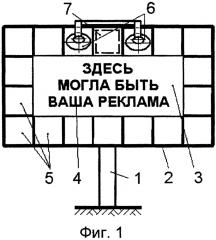 Автономный электрифицированный рекламный щит (патент 2602965)