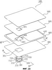 Способ изготовления карт со встроенной микросхемой путем формования из нескольких слоев (патент 2308756)