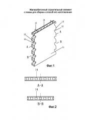 Железобетонный строительный элемент с пазом для сборки и способ его изготовления (патент 2608827)