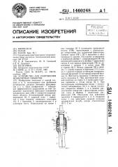 Устройство для разрушения монолитных объектов (патент 1460248)