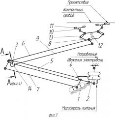 Асимметричный токоприемник для электроподвижного состава (патент 2428327)