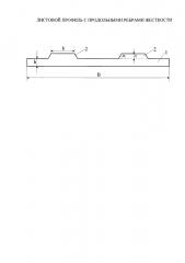 Листовой профиль с продольными ребрами жесткости (патент 2609123)