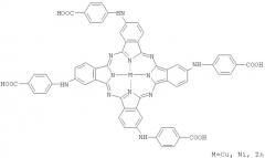 Металлокомплексы тетра-4-[(4'-карбокси)фениламино]фталоцианина (патент 2463324)