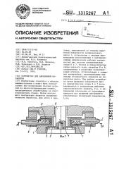 Устройство для абразивной обработки (патент 1315267)