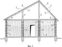 Здание из деревянных панелей (патент 2420634)