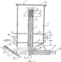 Установка для газификации твердого топлива (патент 2307864)