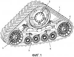 Резиновый гусеничный узел для транспортного средства (патент 2628271)
