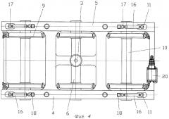 Шестиосное железнодорожное транспортное средство с трехосными тележками (варианты) (патент 2301752)
