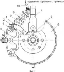 Дисковый тормоз с функцией динамического гасителя колебаний (патент 2555082)