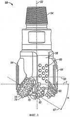 Гибридное буровое долото с большим отношением диаметров направляющего штифта и цапфы (патент 2541414)