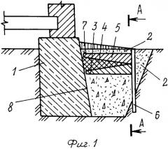 Способ защиты основания фундаментов от поверхностных вод (патент 2337212)