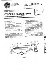 Устройство для ориентирования цилиндрических тел (патент 1146259)