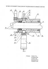 Испытательный стенд для исследования роторных систем (патент 2651643)