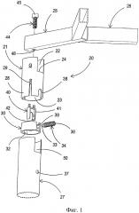 Соединительное устройство для изготовления трубчатой рамной конструкции с ножками для опорных панелей (патент 2666461)