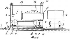 Установка для перегрузки сыпучего груза из автомобилей-самосвалов в полувагоны (патент 2329936)