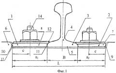 Промежуточное рельсовое скрепление на железобетонной шпале (патент 2422576)
