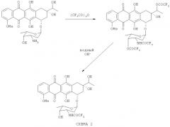 Синтез эпирубицина из 13-дигидродаунорубицина (патент 2440363)