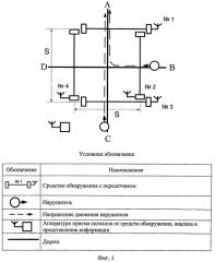 Способ определения направления движения нарушителя на перекрестке дорог (патент 2523068)