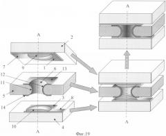 Контактный узел на встречных контактах с капиллярным соединительным элементом и способ его изготовления (патент 2374793)