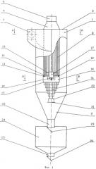 Циклон с сепарационным пакетом и распределяющей матрешкой (патент 2437709)