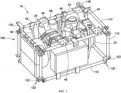 Модульная опорная рама для оборудования железнодорожного вагона (патент 2628636)