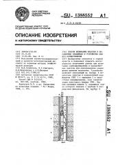 Способ испытания пластов в обсаженных скважинах и устройство для его осуществления (патент 1388552)