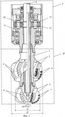Стабилизирующее двухъярусное долото режущего типа (патент 2445433)
