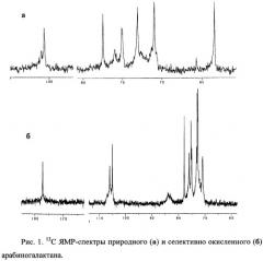 Способ получения модифицированных арабиногалактанов (патент 2359975)