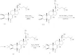 Способ получения 2,3-моноацетонида 20-гидроксиэкдизона (патент 2351604)