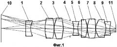 Проекционный объектив с большим относительным отверстием (патент 2427862)