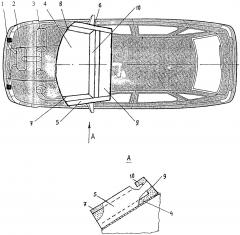 Устройство для защиты пешехода при лобовом столкновении с автомобилем (патент 2656939)