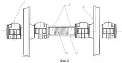 Четырехбуксовая колесная пара с осевой стабилизацией для железнодорожного подвижного состава (патент 2379189)