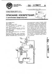 Установка для утилизации тепла при термической обработке сточных вод (патент 1179077)