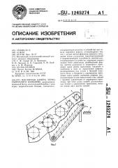 Наклонная камера зерноуборочного комбайна (патент 1245274)