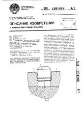 Способ заделки технологических отверстий в металлических облицовках гидротехнического сооружения (патент 1291668)