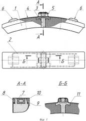 Тормозная колодка железнодорожного транспортного средства (патент 2340805)