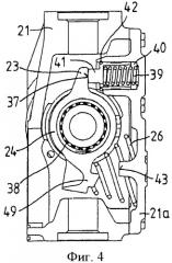 Исполнительный механизм с нажимной штангой для компактных модулей с суппортом дискового тормозного механизма с установочным рычагом, который выполнен с возможностью упора в эластичный упор (патент 2547942)