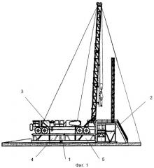 Грузоподъемная платформа с подроторным основанием для мобильной буровой установки (патент 2254435)