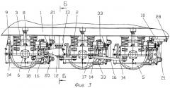 Железнодорожное тяговое транспортное средство с трехосными безрамными тележками (варианты) (патент 2279366)