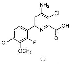 Гербицидные композиции, содержащие 4-амино-3-хлор-6-(4-хлор-2-фтор-3-метоксифенил)пиридин-2-карбоновую кислоту или ее производное и флуфенацет (патент 2650541)