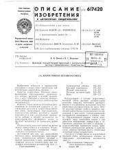 Жаростойкая бетонная смесь (патент 617420)