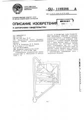 Устройство для разделения зерновых смесей (патент 1189386)