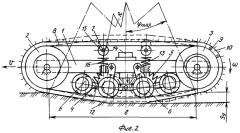 Способ повышения проходимости грунтового и торфяного основания под гусеничным движителем и устройство гусеничного движителя (патент 2376189)