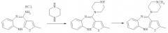 Синтез 2-метил-4-(4-метил-1-пиперазинил)-10h-тиено[2,3-b] [1,5]бензодиазепина и его солей (патент 2435775)