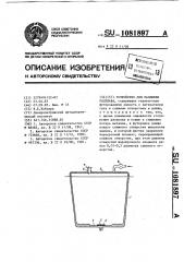 Устройство для разливки расплава (патент 1081897)